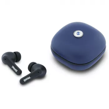 BMW LeatherMetal Logo ENC TWS Bluetooth-høretelefoner navy