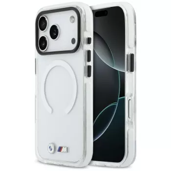 BMW M IML Shockproof Metal Logos MagSafe-cover til iPhone 17 Pro transparent