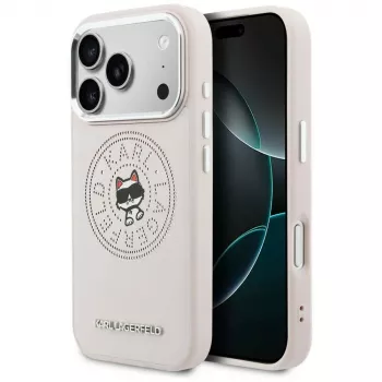 Karl Lagerfeld Point & Choupette Sketch MagSafe-cover til iPhone 17 Pro Max pink
