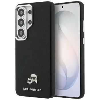 Karl Lagerfeld Saffiano KC Metal Logo MagSafe Case til Samsung Galaxy S26 Ultra sort