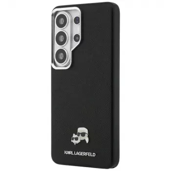 Karl Lagerfeld Saffiano KC Metal Logo MagSafe Case til Samsung Galaxy S26 Ultra sort
