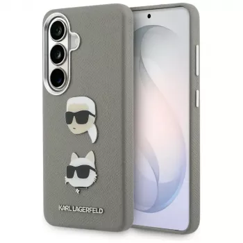 Karl Lagerfeld Saffiano DoubleHeads Metal Case til Samsung Galaxy S26 sølv