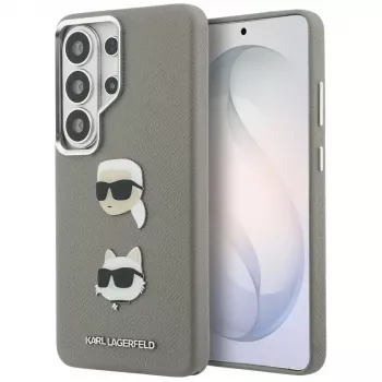 Karl Lagerfeld Saffiano DoubleHeads Metal Case til Samsung Galaxy S26 Ultra sølv