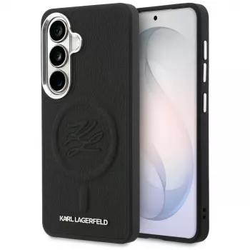 KARL LAGERFELD Embossed Ring Initials MagSafe Case til Samsung Galaxy S26, sort