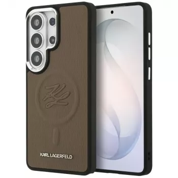 KARL LAGERFELD Embossed Ring Initials MagSafe Case til Samsung Galaxy S26 Ultra, brun