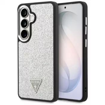 Guess Fixed Glitter Triangle MagSafe Case til Samsung Galaxy S26 - sølv