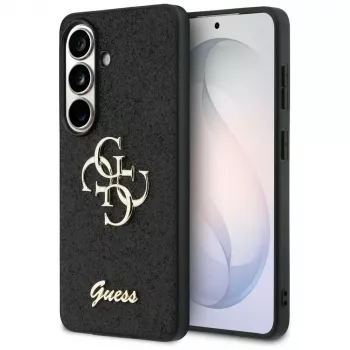 Guess Fixed Glitter Big 4G Metal Logo Case til Samsung Galaxy S26 (sort)