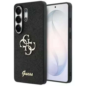 Guess Fixed Glitter Big 4G Metal Logo Case til Samsung Galaxy S26 Ultra (sort)