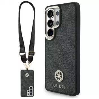 Guess 4G Big Rhinestone Triangle Strap MagSafe Case kit til Samsung Galaxy S26 Ultra - sort