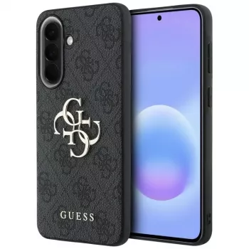 Guess Leather 4G Metal Logo Case til Samsung Galaxy A37 5G, sort