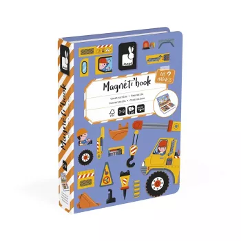 Janod Magnetibook Byggeplads magnetisk lærespil