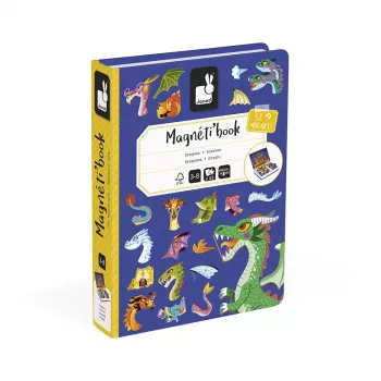 Janod Magnetibook Drager magnetisk bogspil – drage-fantasytema