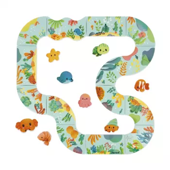 Janod bath puzzle animal track, 18m+