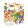 Janod My Arts & Crafts dinosaur genanvendeligt klistermærkesæt til småbørn 2+