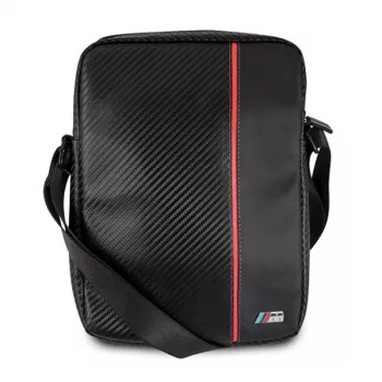 BMW tablet-ærme 8 inch Carbon Red Stripe sort