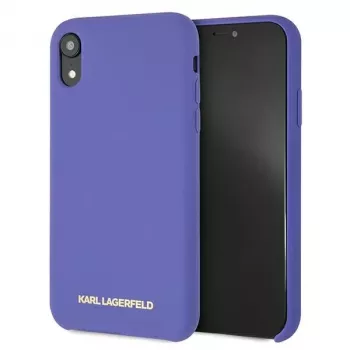 Karl Lagerfeld KLHCI61SLVOG silikone-hardcase til Apple iPhone Xr - violet