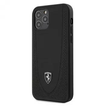 Ferrari FEOGOHCP12MBK Off Track Perforated Hard Case til iPhone 12 / 12 Pro 6,1 inch - sort
