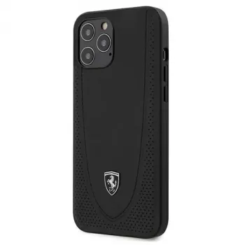 Ferrari Off Track Perforated Hard Case til Apple iPhone 12 Pro Max 6,7 inch - sort