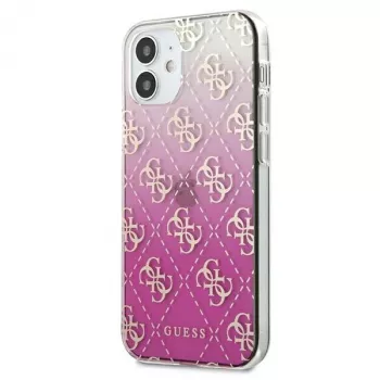 Guess GUHCP12SPCU4GGPI iPhone 12 mini 5,4 inch pink Hard Case 4G Gradient