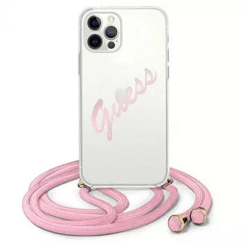 Guess Script Vintage Hard Case til iPhone 12 / 12 Pro 6,1 inch - pink