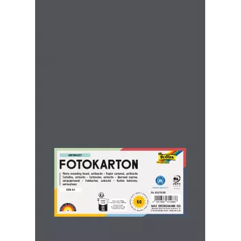 Folia 614/50 88 - antracit - ensfarvet - A4 (210 x 297 mm) - 300 g/m² - 50 ark - Tyskland