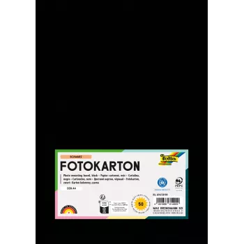 Folia 614/50 90 - sort - ensfarvet - A4 (210 x 297 mm) - 300 g/m² - 50 ark - Tyskland