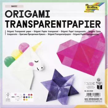 Folia transparent foldepapir 20 x 20 cm, 20 ark, 42 g/m², klar