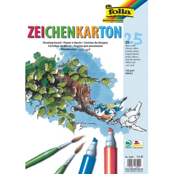 Folia tegnepapir hvid 120 g/m² 25 ark DIN A4