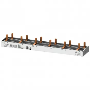 SIEMENS 5ST3675-0 stiftsamleskinne 10mm² 3p/N 6xAFD+6xKomp. 12TE