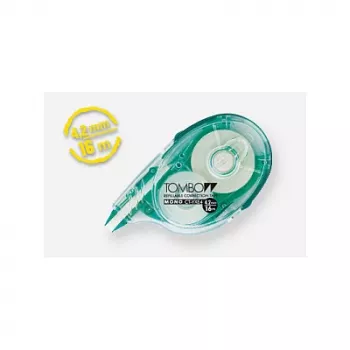 Tombow MONO YXE korrekturroller - grøn/transparent - 16 m x 4,2 mm - blisterpakning