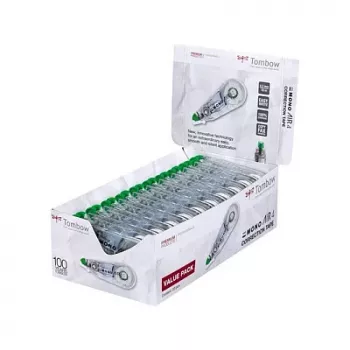Tombow CT-CA4-20 MONO CA korrekturroller - hvidt bånd 10 m x 4,2 mm - grøn/transparent dispenser - 20 stk.