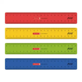 BRUNNEN lineal 20,0 cm rød gul grøn eller blå