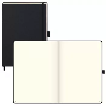 BRUNNEN KOMPAGNON Klassik A4 ternet notesbog, hardcover, sort, 192 sider