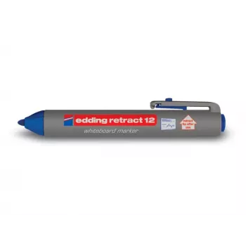 EDDING Retract 12 permanentmarker, kile spids, 1,5-3 mm stregbredde, blåt blæk, 10-pak