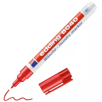 EDDING 8040 vaskemarker 1,0 mm rød rund spids