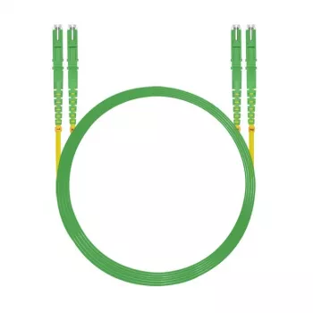 HELOS LWL patchkabel E2000® APC/E2000® APC (LSH) duplex 9/125µm OS2 gul 0,5 m