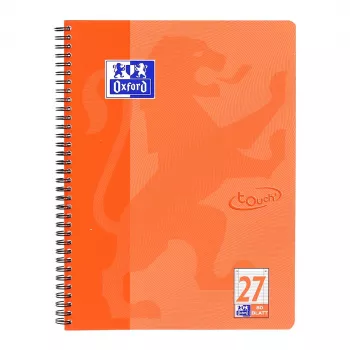 Oxford TOUCH notesbog - koral - A4+ - 80 ark - 90 g/m² - linjeret