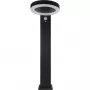 REV LED-solarlampe rund sort