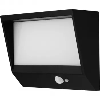 REV Ritter LED-solvæglampe Lumus 110lm aluminium sort med bevægelsessensor 2022001300