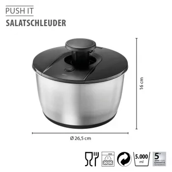 GEFU PUSH IT salatslynge rustfrit stål