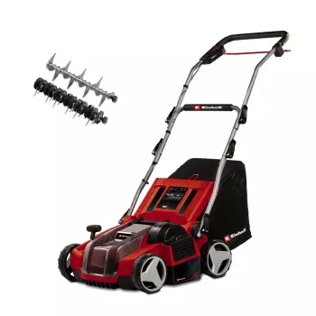 Einhell GE-SA 36/35 Li-Solo Power X-Change akku-vertikutter & blæser, 36V, 350mm arbejdsbredde, uden batteri og lader, med hurtigspændingslukninger og klippehøjdejustering (3420685)