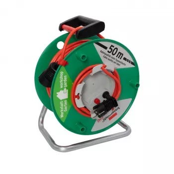 AKYGA AK-CR-04 kabeltromle forlængerkabel 50m 4 stikkontakter Schuko IP44 sort