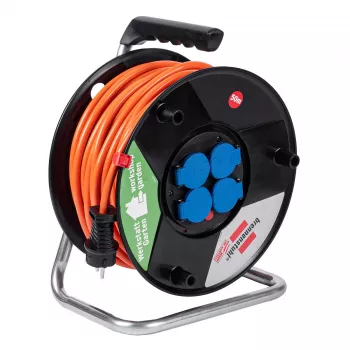 AKYGA AK-CR-06 kabeltromle forlængerkabel 50m IP44 4 stikkontakter Schuko sort