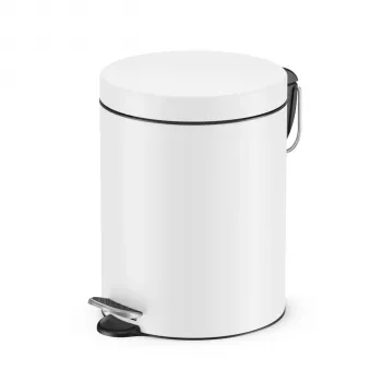 Hailo Selekta S Pedalspand 5 L, mat hvid