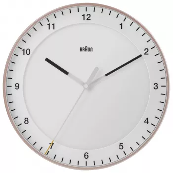 Braun BC17PW Kvartsvægur analog, 30 cm, rosa/hvid