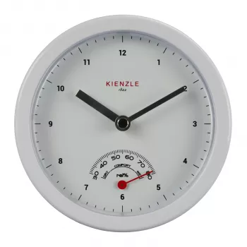 KIENZLE mini-badeværelsesur (14980) - hvid, analog, kvarts, batteridrevet, sugekop-montering, stænksikker