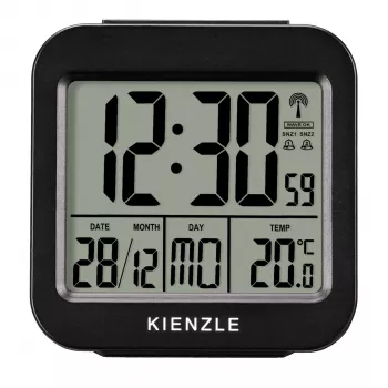 KIENZLE rejsevækkeur med indendørs temperaturvisning
