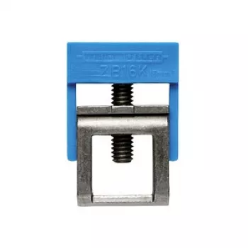 Weidmüller ZB 16K BL Busbar Tension Clamp, Polyamide/Steel, Blue, 50 pcs
