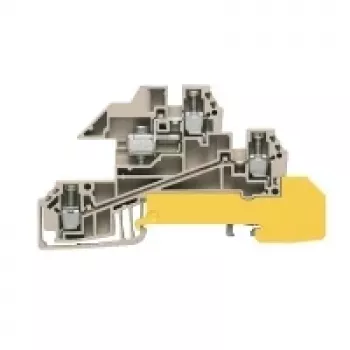 Weidmüller gennemgangsklemme, beige, 2,5 mm², 24 A, 50 stk.