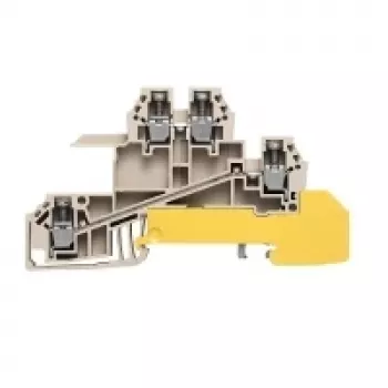Weidmüller gennemgangs-rækkeklemme, skrueklemme, 2,5 mm², 800 V, 24 A, beige, 50 stk.